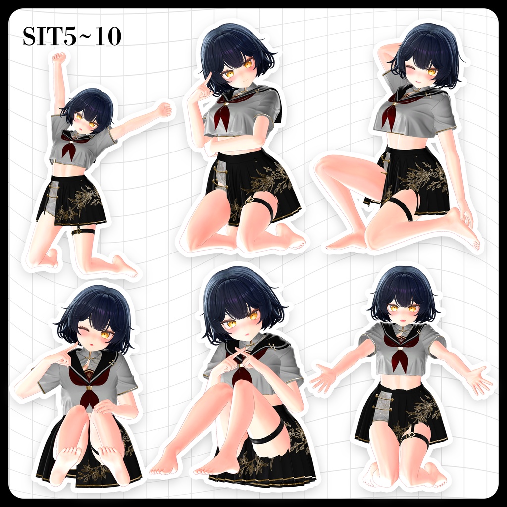 ☕【FREE】撮影向けPOSE Set 50種《 期間限定SALE 》〘 ♡Luchika♡ 〙
