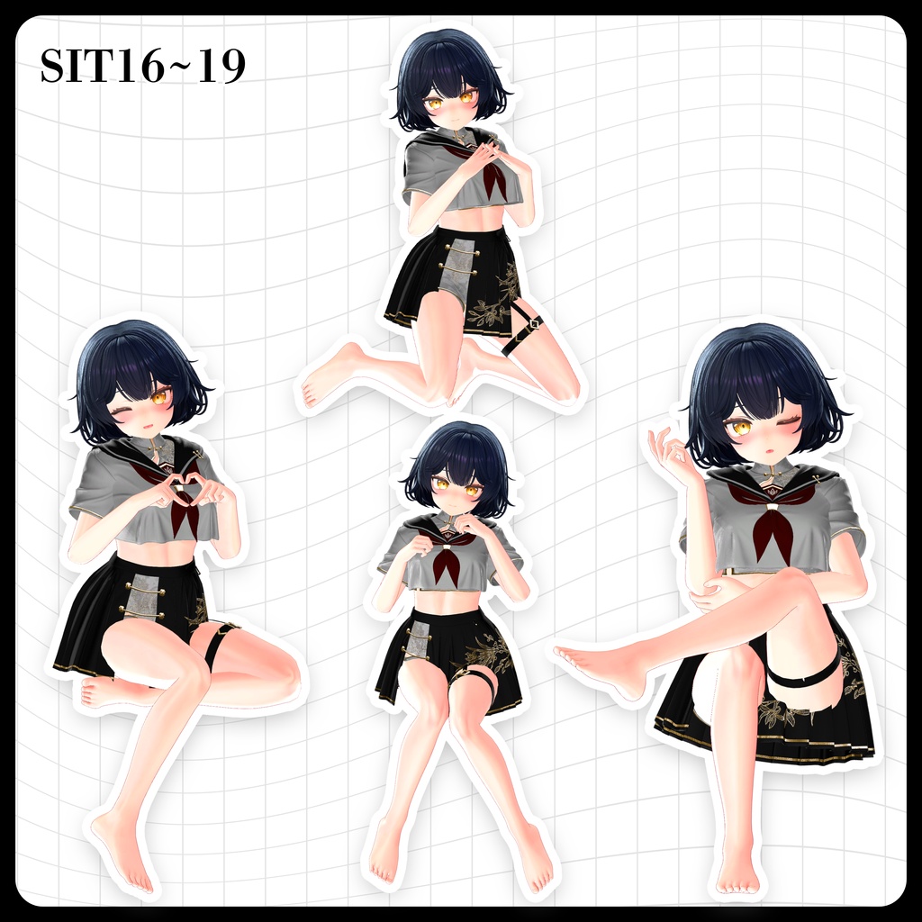 ☕【FREE】撮影向けPOSE Set 50種《 期間限定SALE 》〘 ♡Luchika♡ 〙