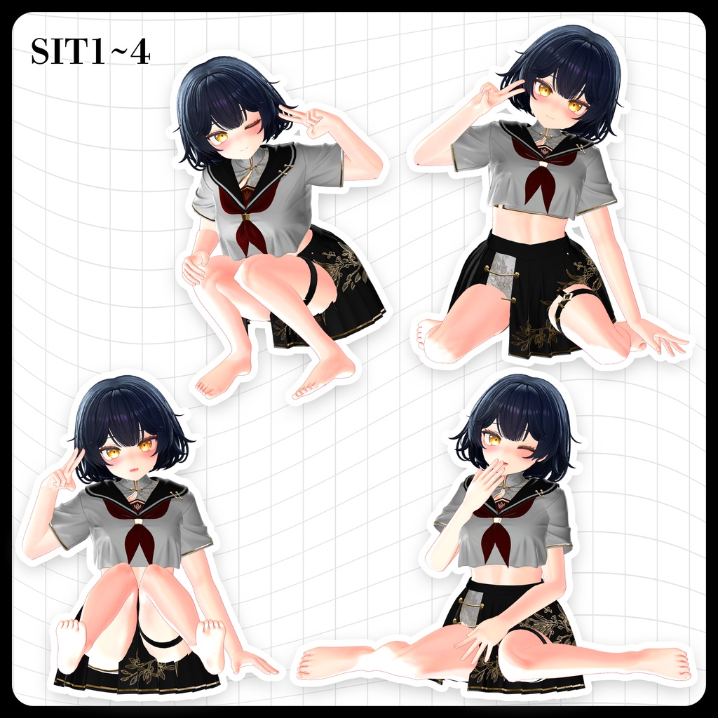 ☕【FREE】撮影向けPOSE Set 50種《 期間限定SALE 》〘 ♡Luchika♡ 〙