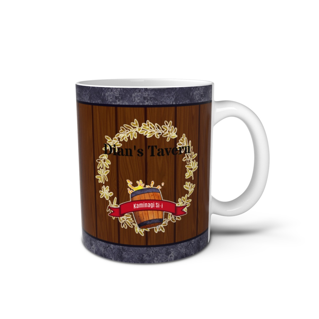 マグカップ(樽ジョッキver.) - 直径 8 cm / 高さ 9.5 cm