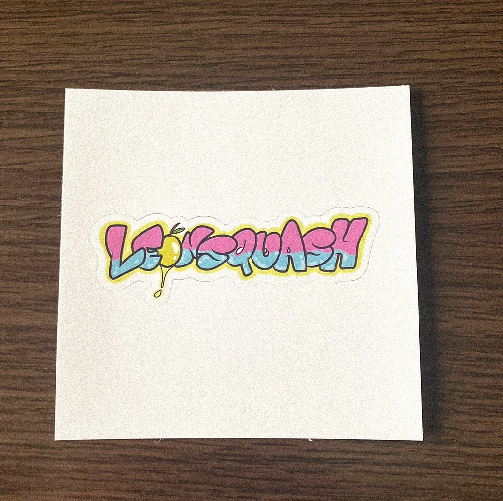 LE🍋NSQUASHステッカー Pinkyellow