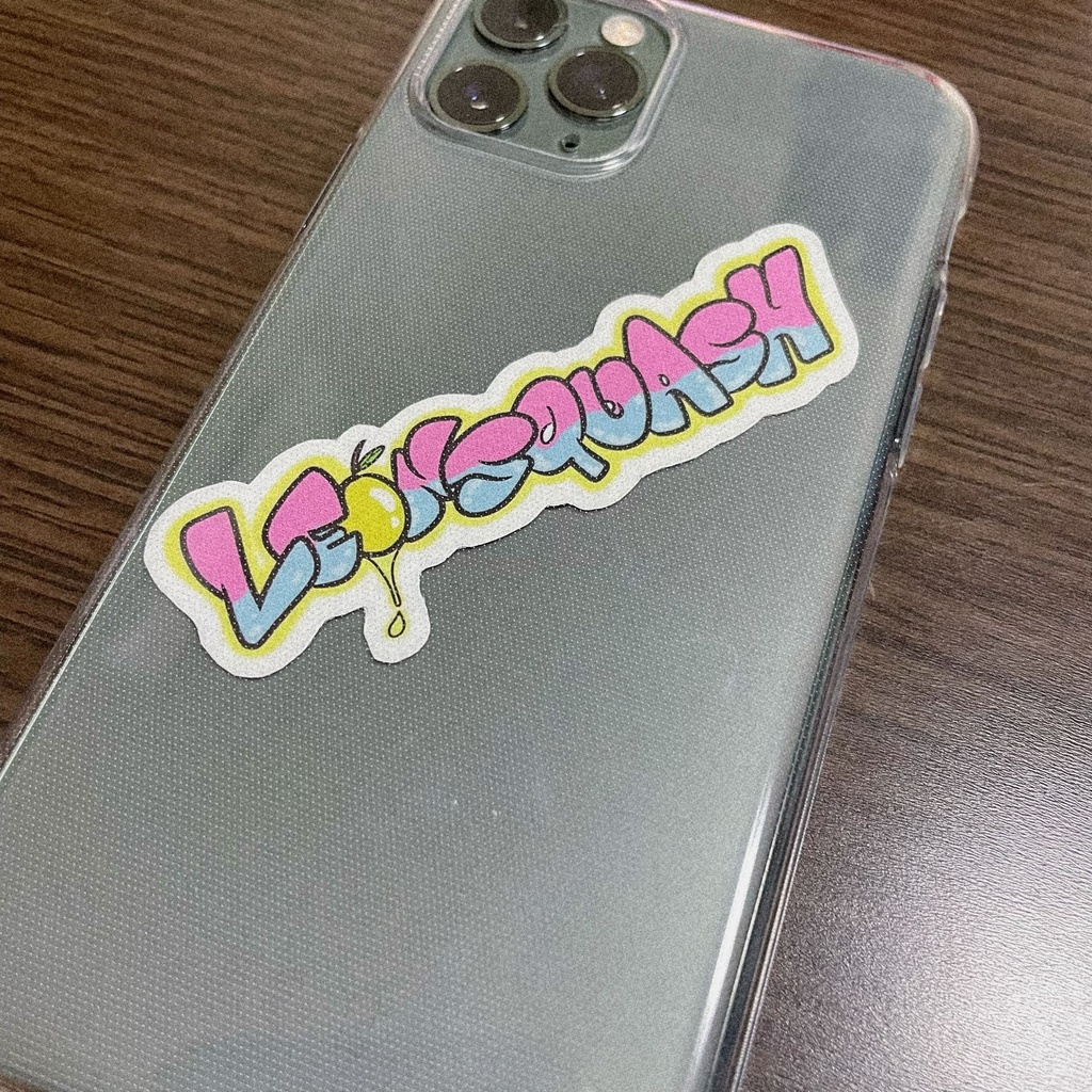 LE🍋NSQUASHステッカー Pinkyellow
