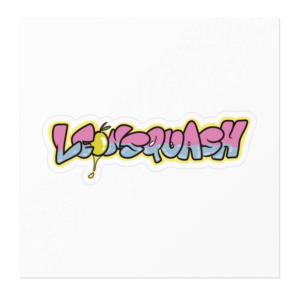 LE🍋NSQUASHステッカー Pinkyellow
