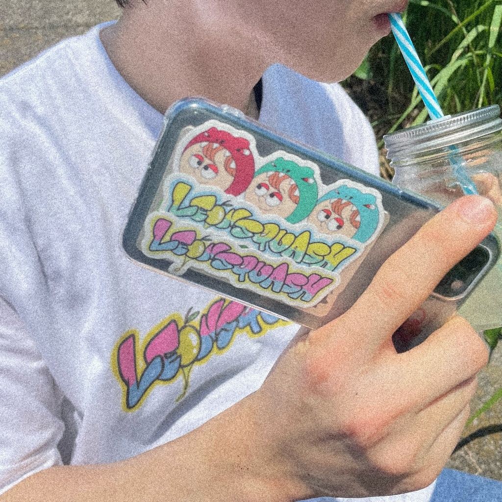 LE🍋NSQUASHステッカー Yellowblue