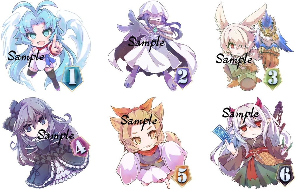 手札誘発モンスターズ チェーン処理順確認カウンター 6枚セット