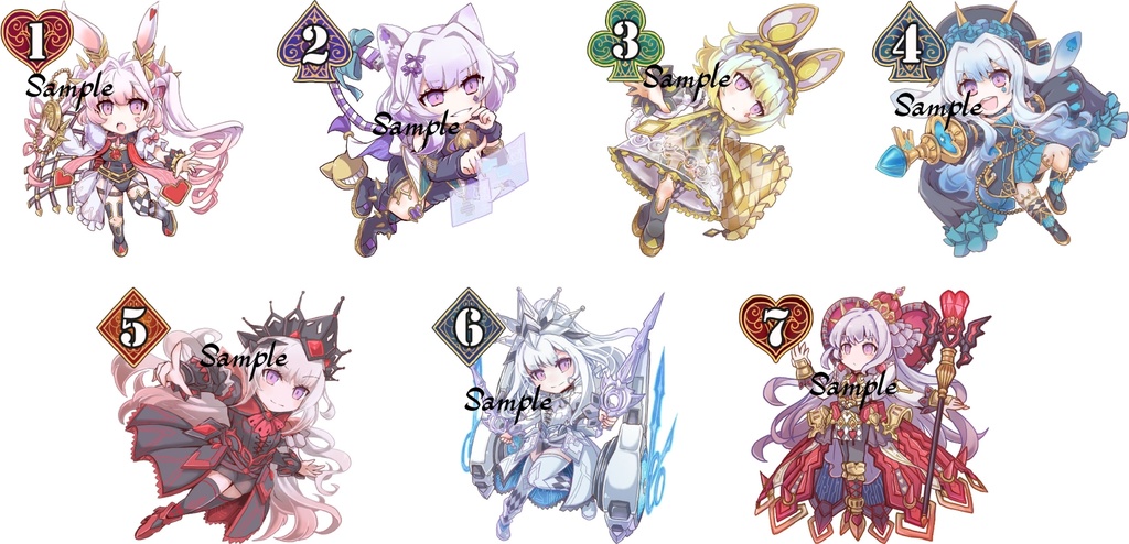 M∀LICE チェーン処理順確認カウンター 7枚セット