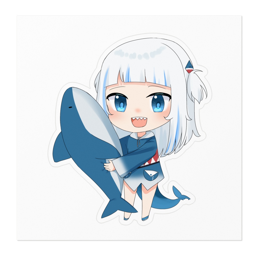 がうる・ぐら Gawr Gura Hololive EN Sticker 100×100(mm)
