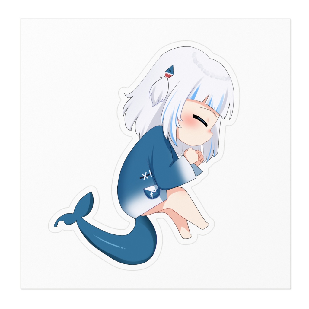 がうる・ぐらGawr Gura HololiveEn Sticker 100×100(mm)