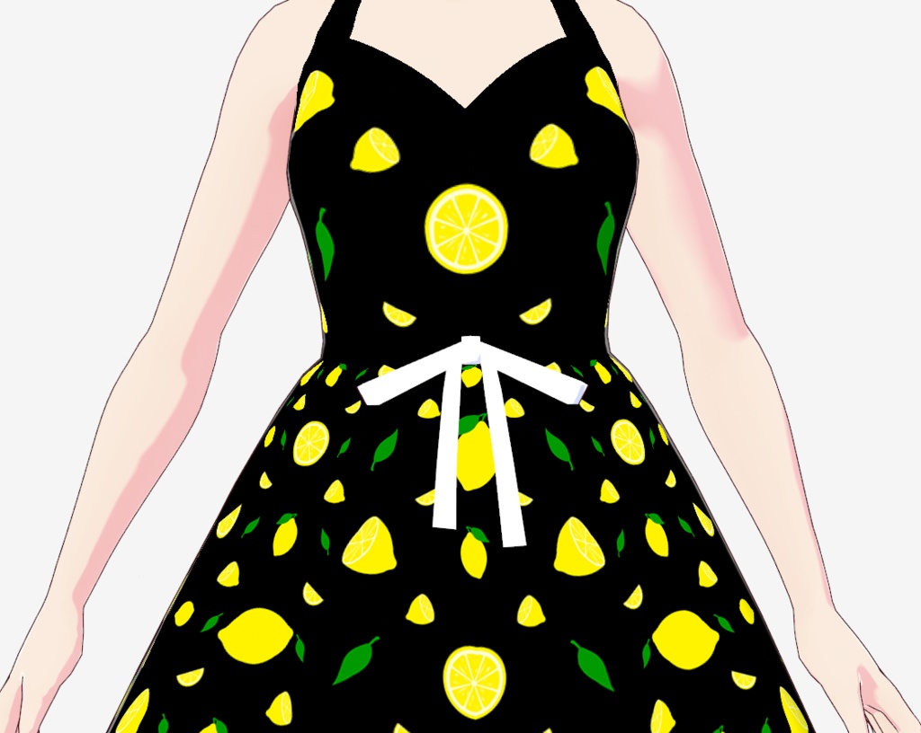 Lemon Crossback Dress, With & Without Ribbon