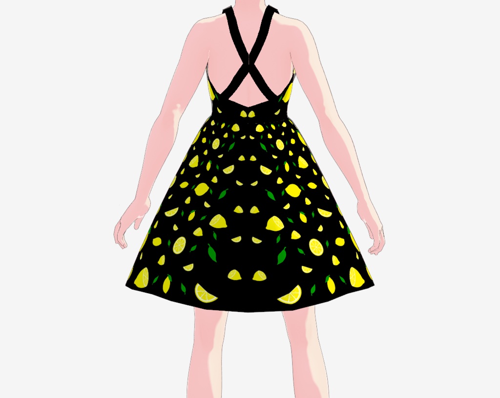 Lemon Crossback Dress, With & Without Ribbon