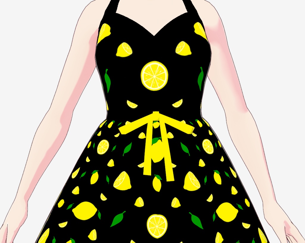 Lemon Crossback Dress, With & Without Ribbon