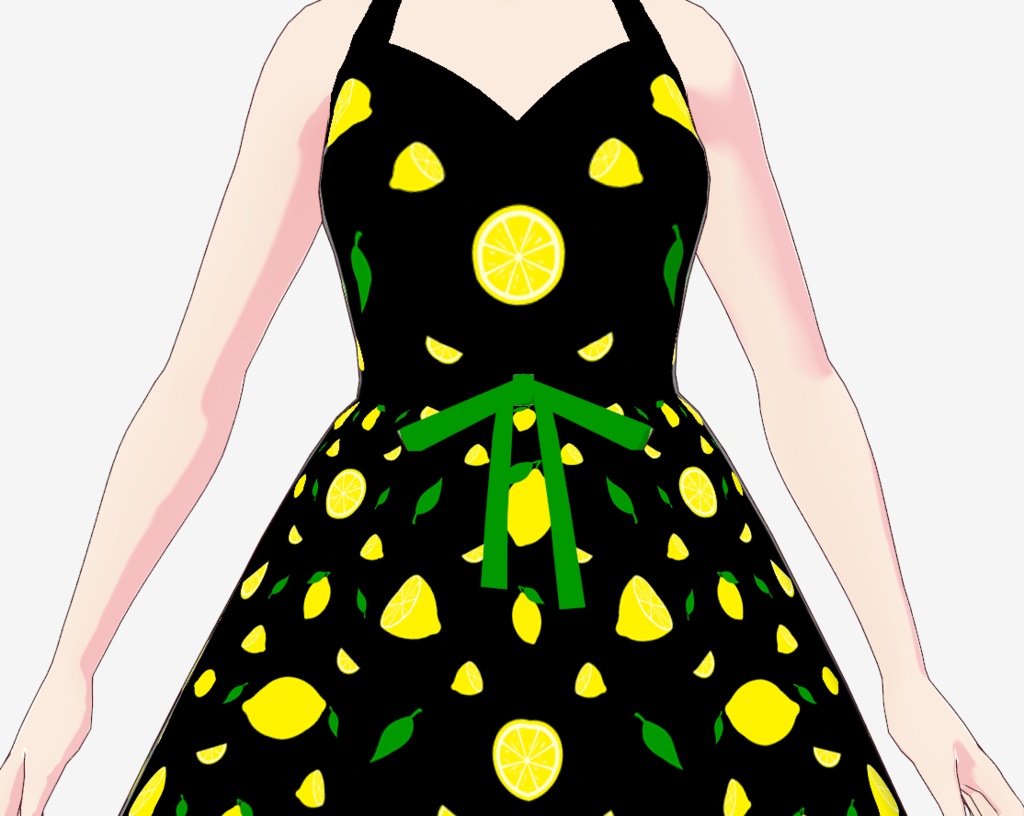 Lemon Crossback Dress, With & Without Ribbon