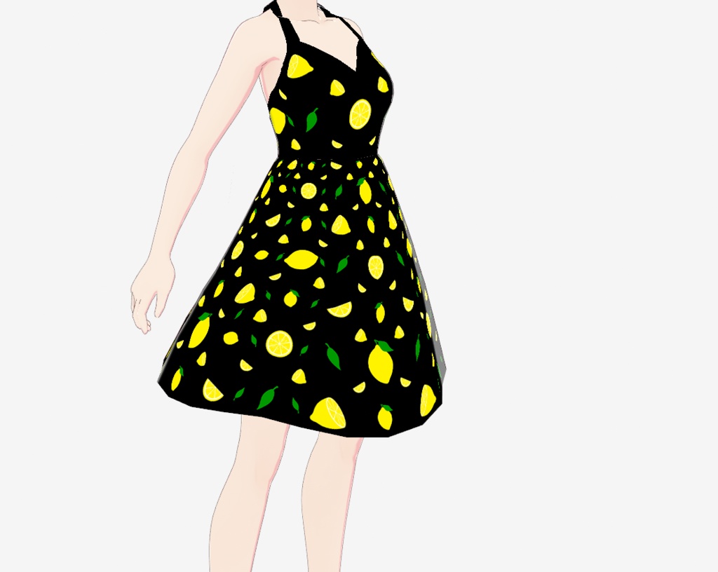 Lemon Crossback Dress, With & Without Ribbon