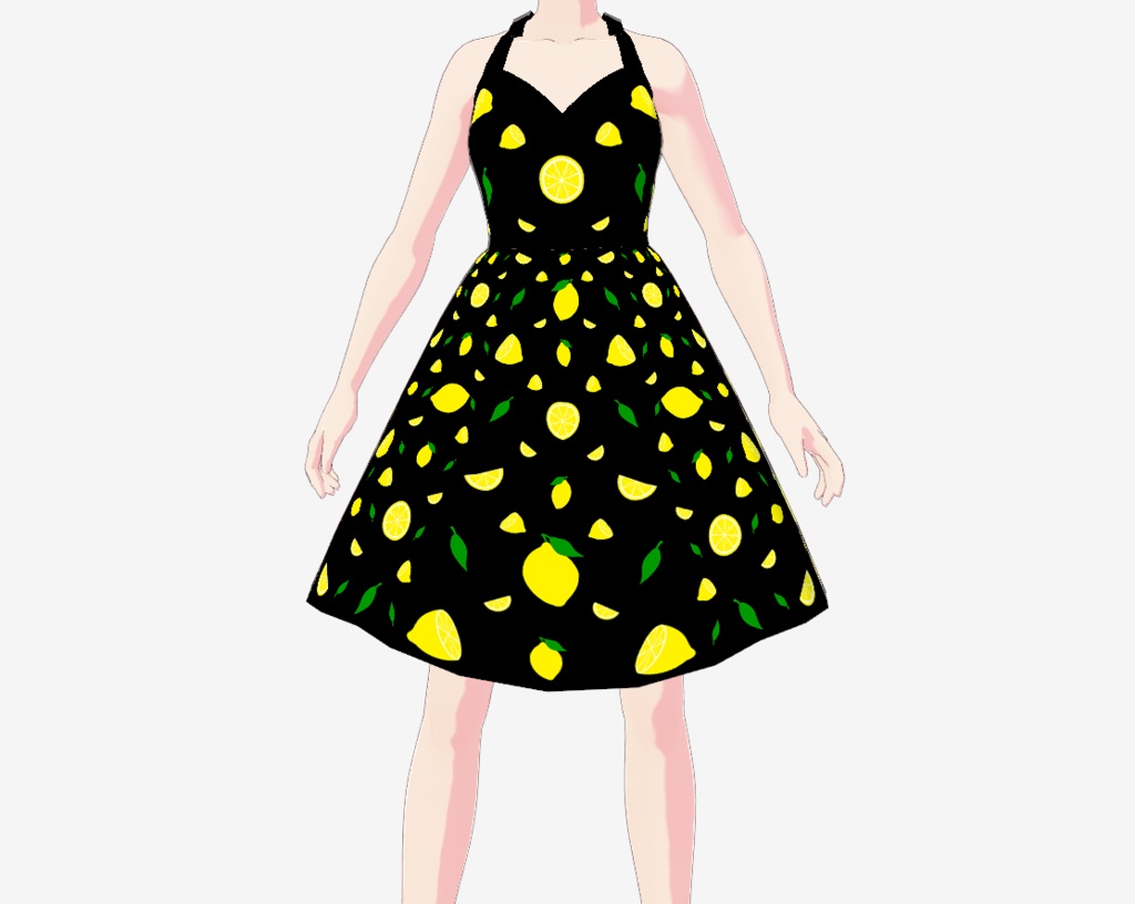 Lemon Crossback Dress, With & Without Ribbon