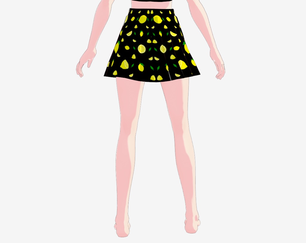 Lemon Pleated Skirt