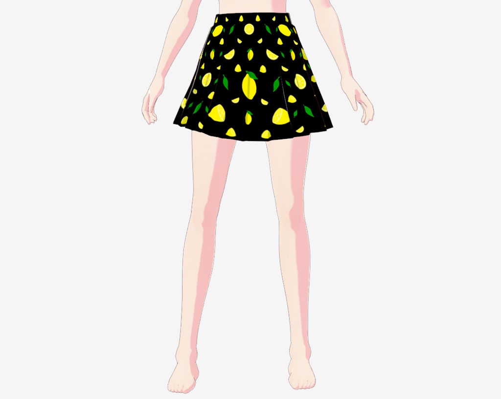 Lemon Pleated Skirt