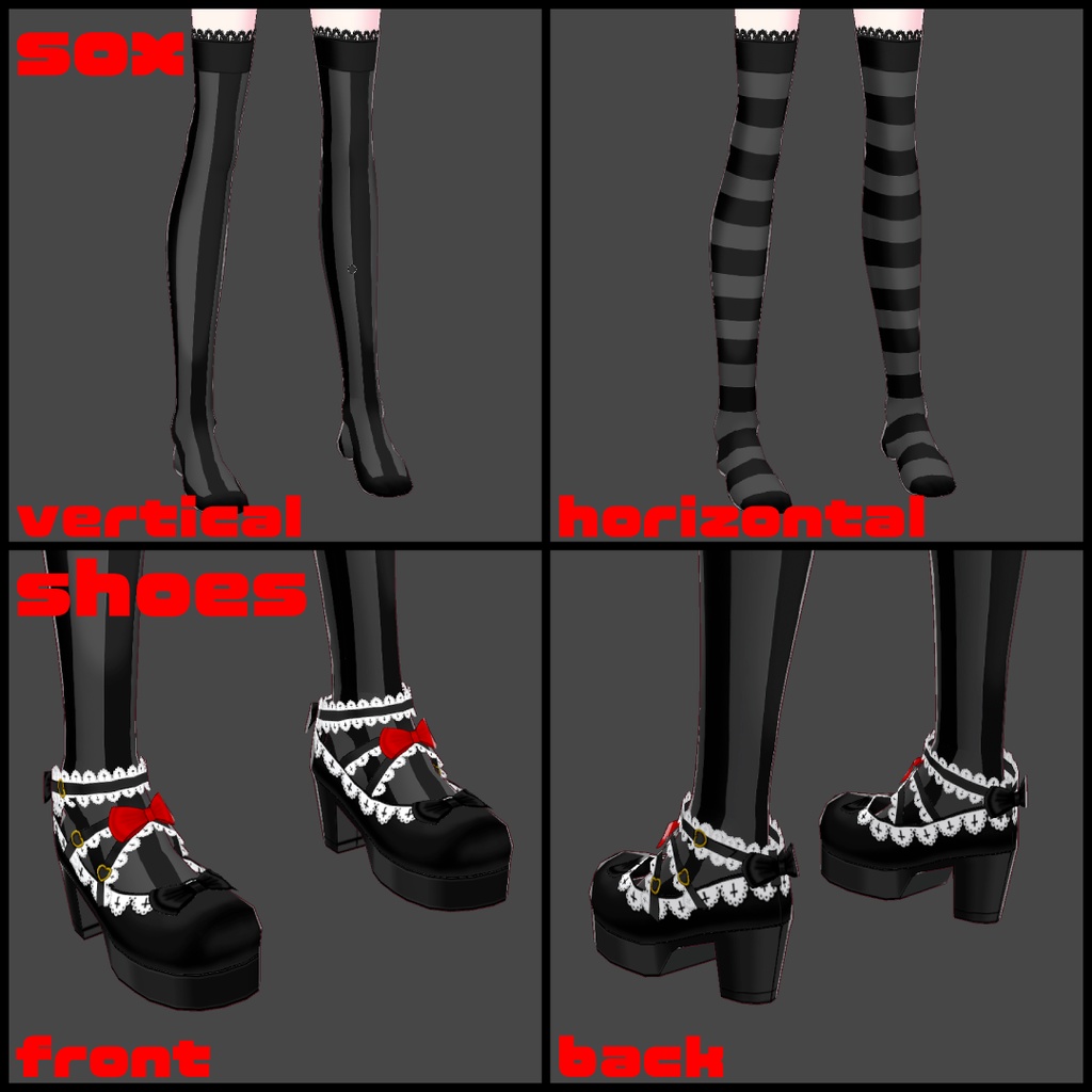 【VRiod】ゴシックロリータ服セット1【カスタムアイテム】