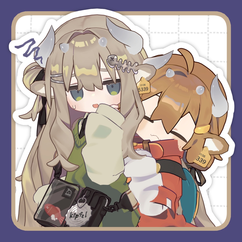 【うささき・まめひなた・キプフェル対応】うささき・まめひなた・キプフェルのモーモーうし耳