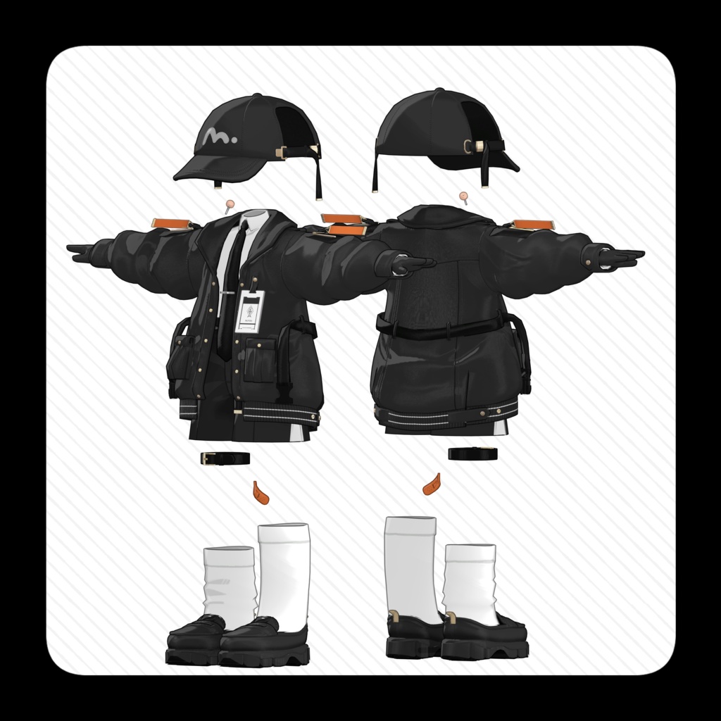 【うささき・まめふれんず・えも研素体対応】BlackOuterCoodinate