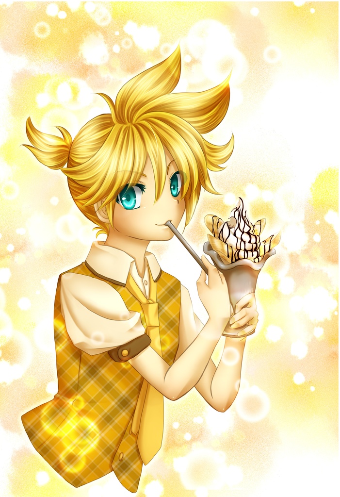 【ボカロ】鏡音レン『3時のおやつはバナナパフェ』 キャンバス