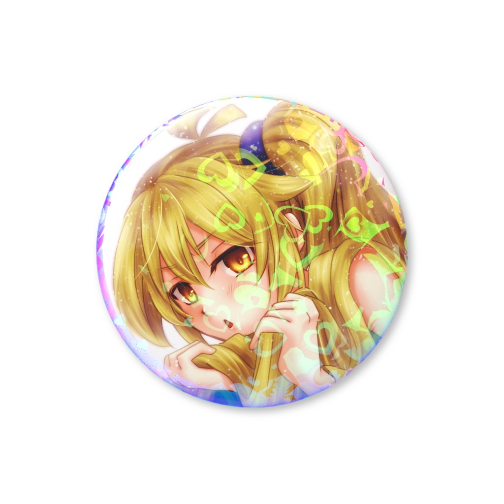 【ボカロ】亞北ネル　ハートホログラム缶バッジ