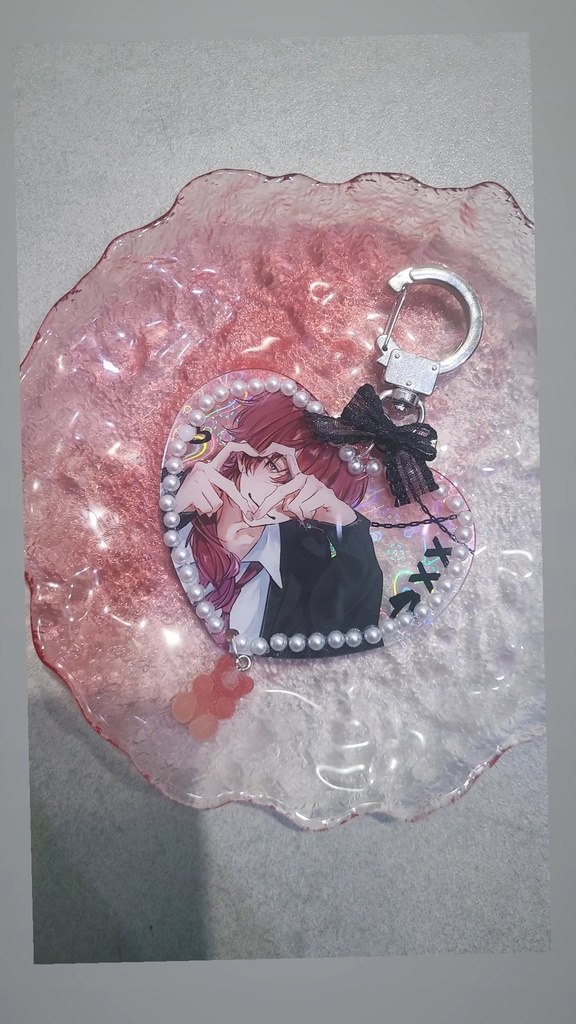 ハート型 アクリルキーホルダー
