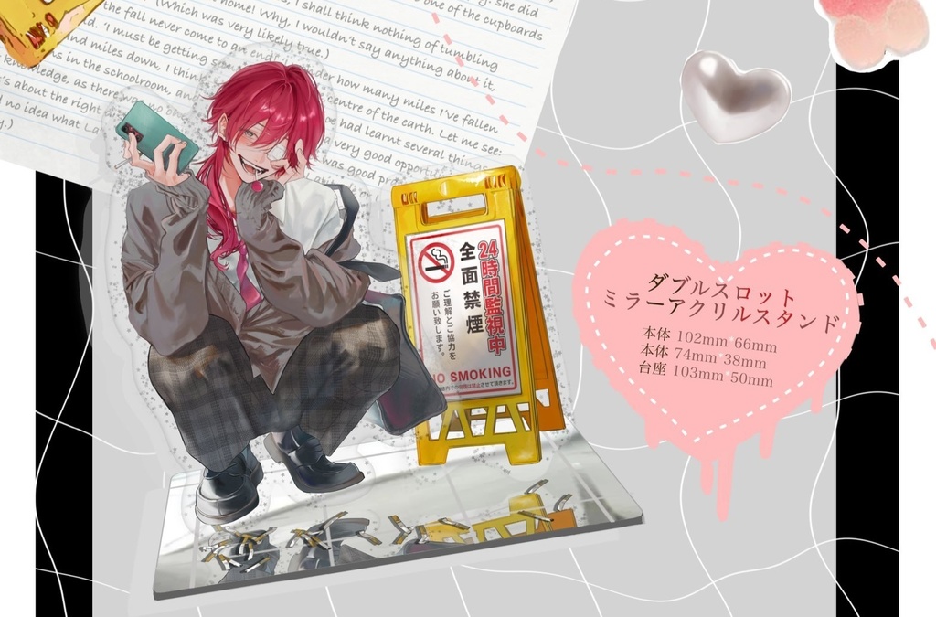 ダブルスロット ミラーアクリルスタンド