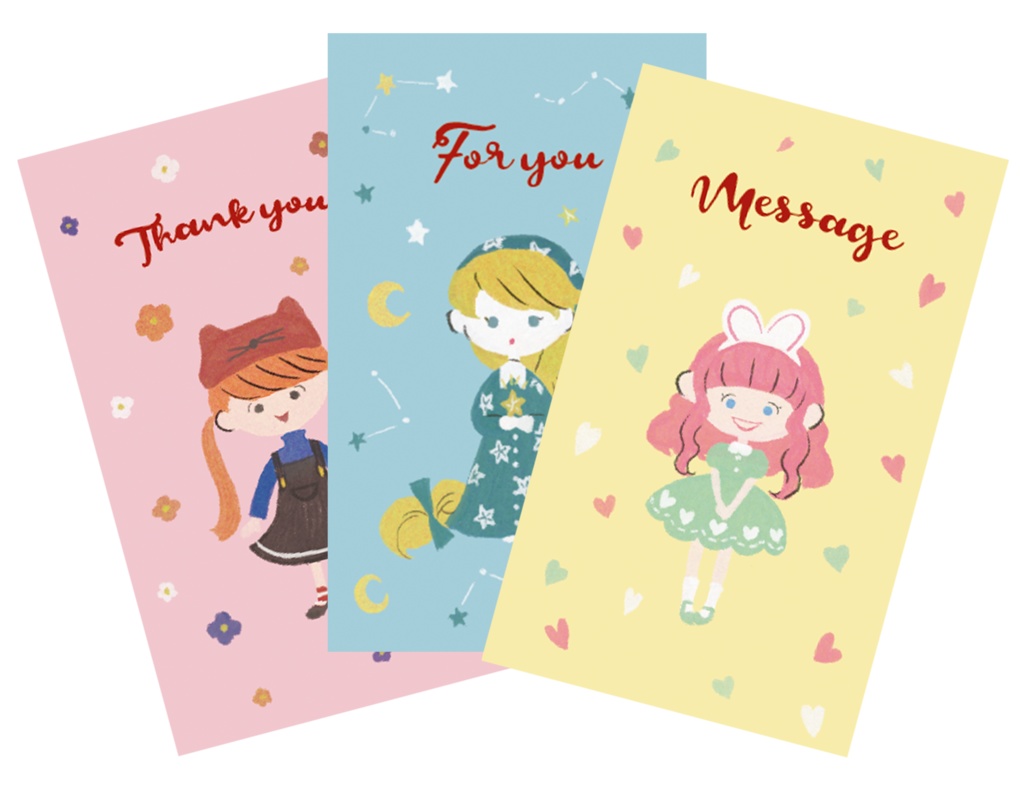 メッセージカード　3種類15枚セット