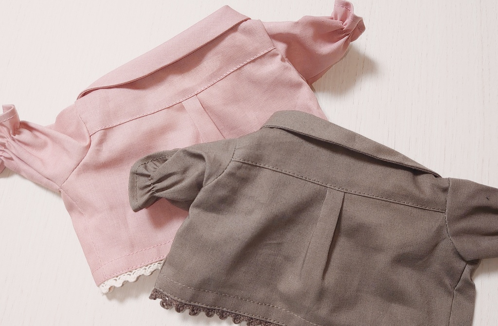 テディベア用 長袖ブラウス