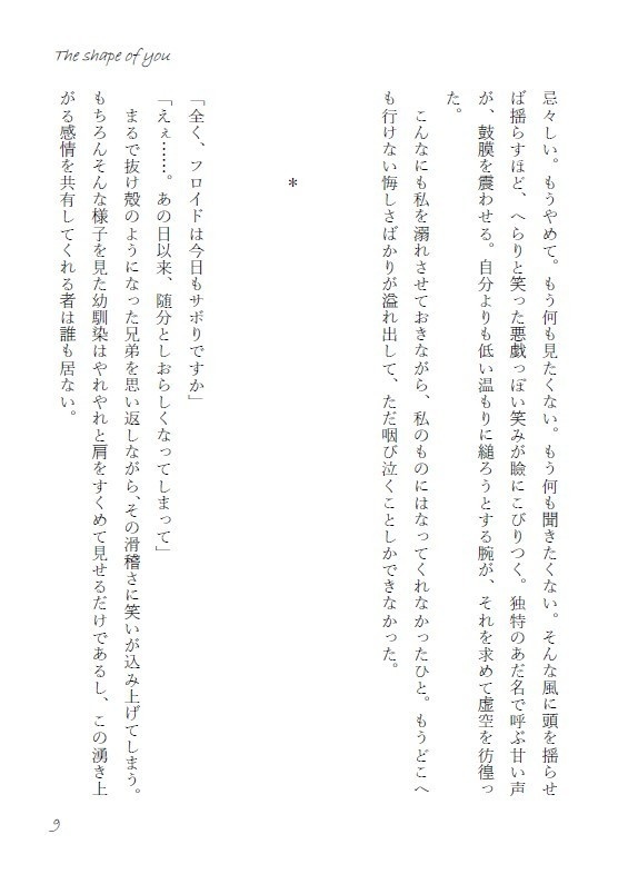 【8月新刊・小説】イド監♀「The shape of you」