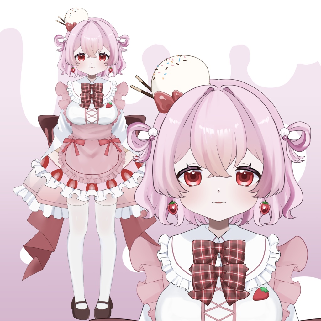 【汎用モデル】いちごパフェ【Premade Model】