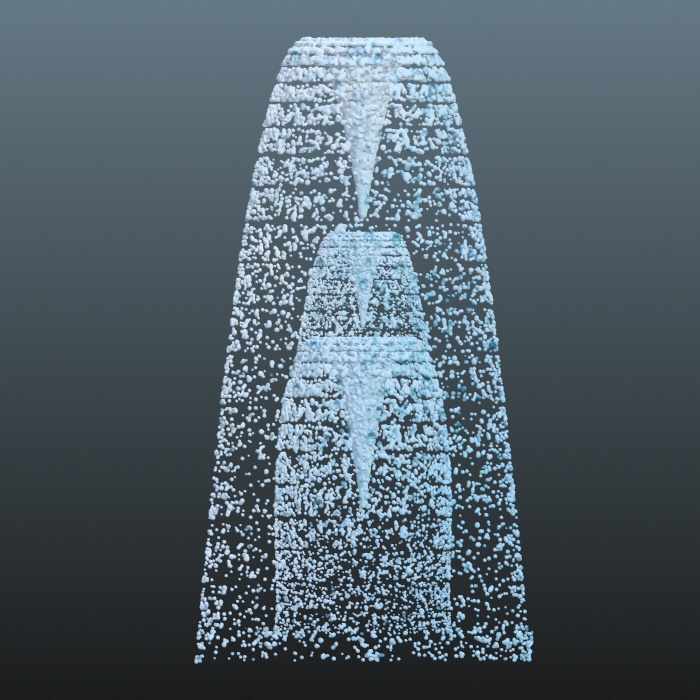 3d素材 水 噴水 流水 水しぶき 波しぶき等 7つセット