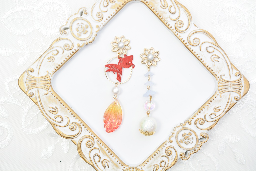 芸者 美智子/更紗 イヤーアクセサリー