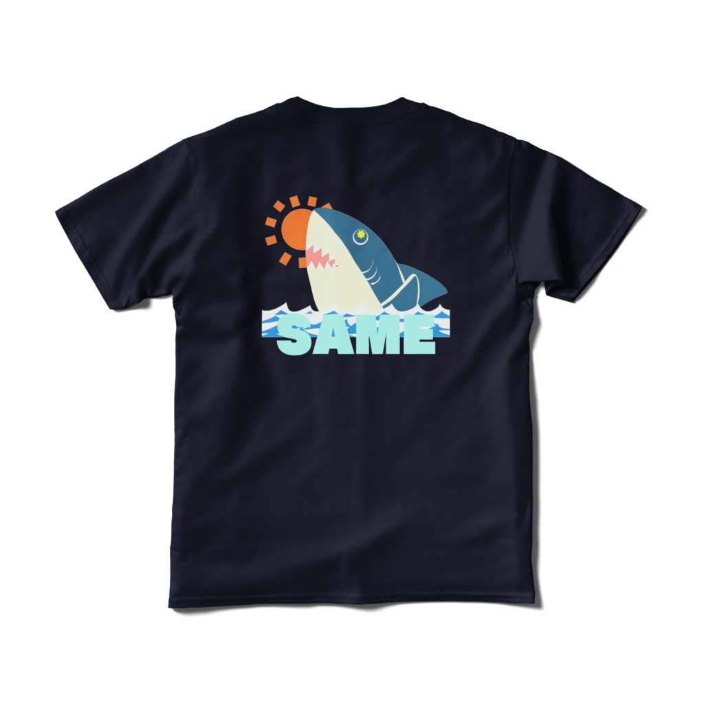 浮かれサメTシャツ(背面プリント)