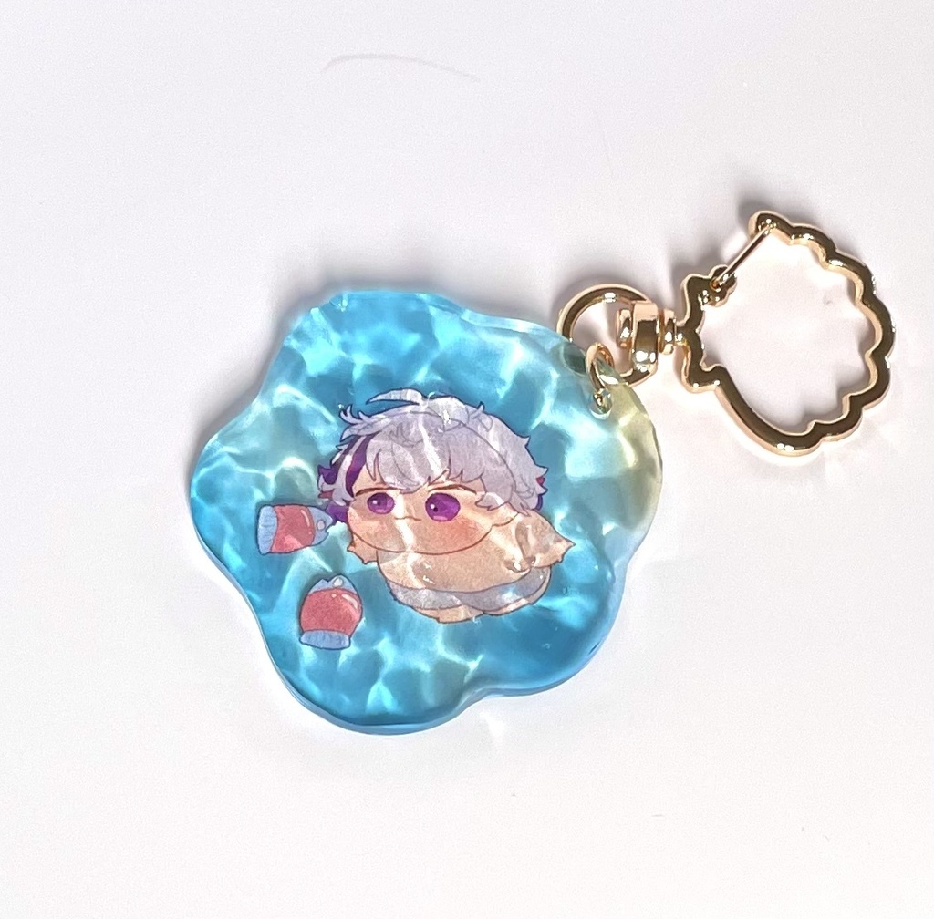 非公式】ハムさかなと泳ぐ水面アクキー - つきたておもちやさん