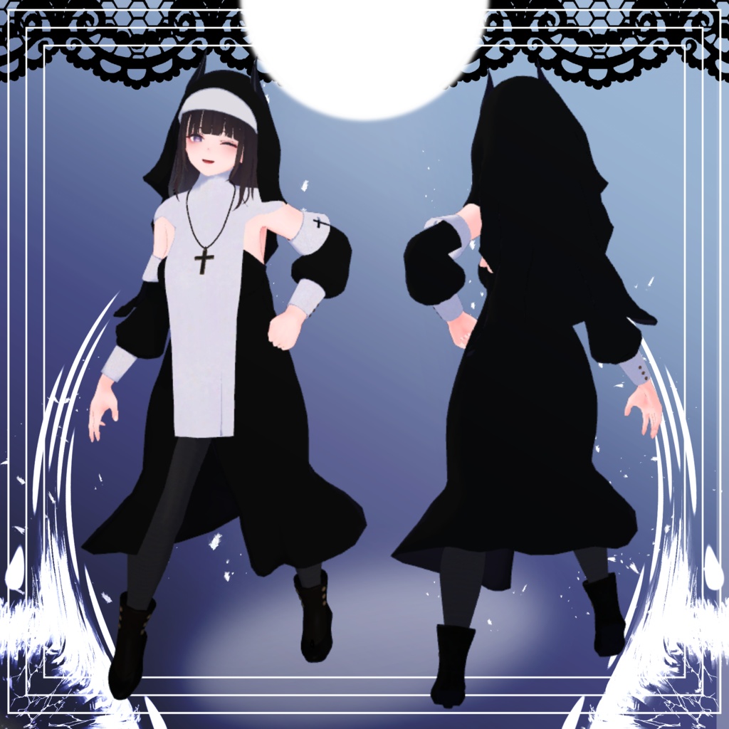 【くろなつ専用衣装】修道服+小物