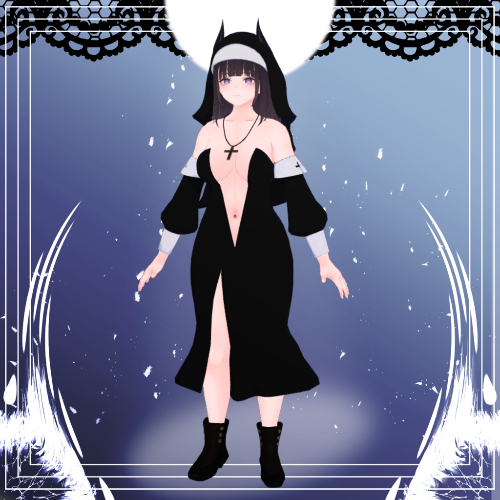 【くろなつ専用衣装】修道服+小物