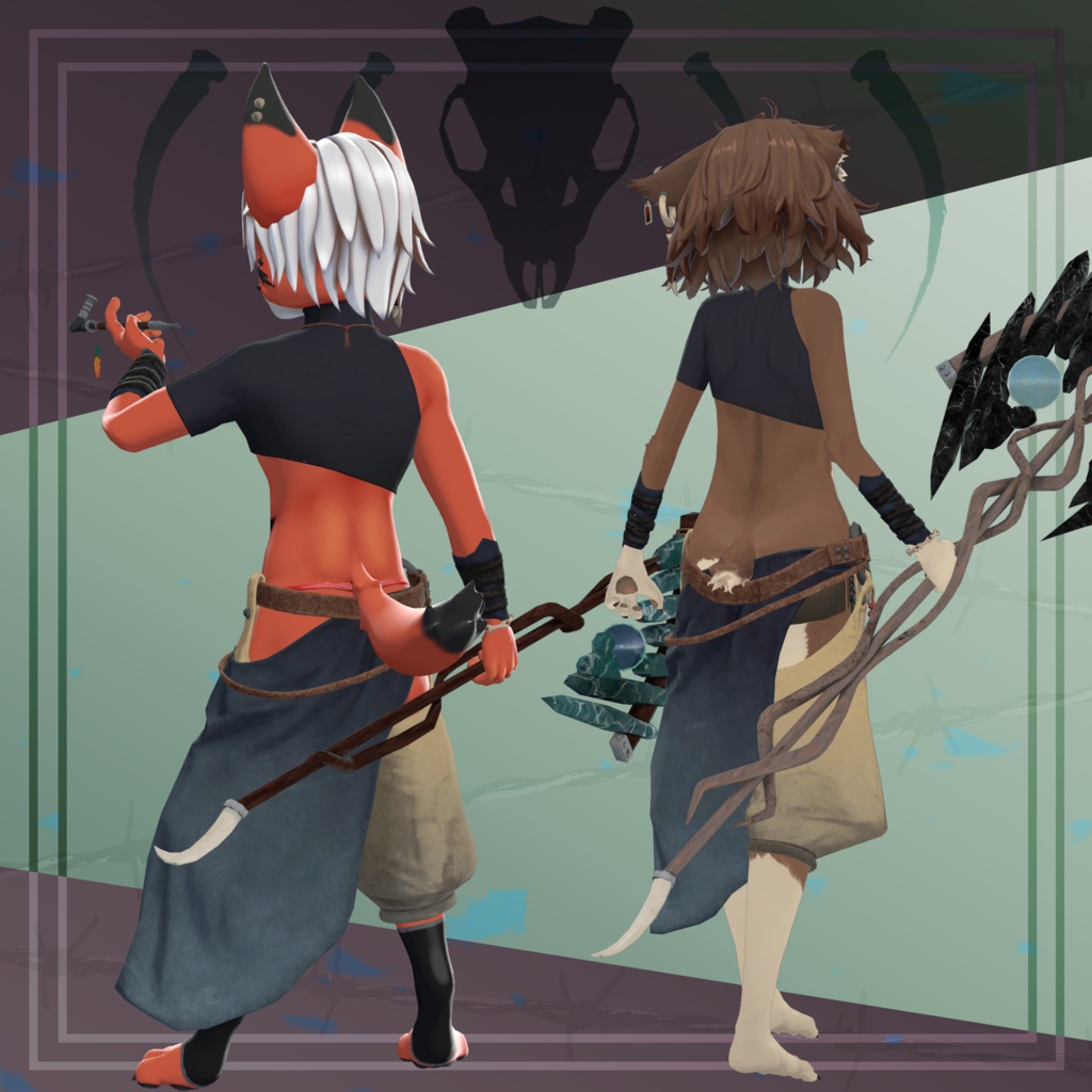 【トウガ・トゥエル専用衣装】若き呪術師衣装+杖・煙管