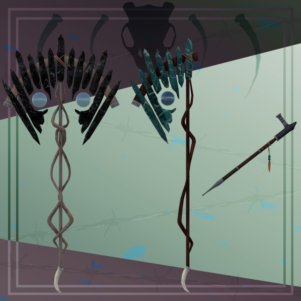 【トウガ・トゥエル専用衣装】若き呪術師衣装+杖・煙管