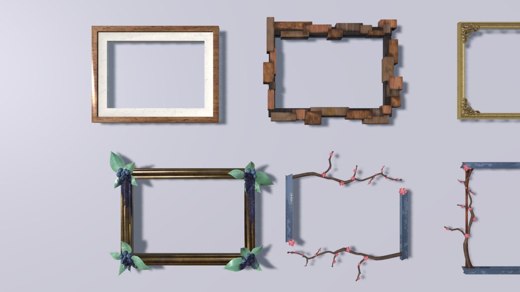 【オリジナル3Dモデル】額縁