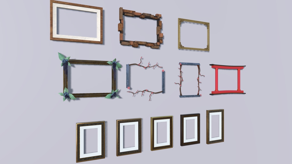 【オリジナル3Dモデル】額縁