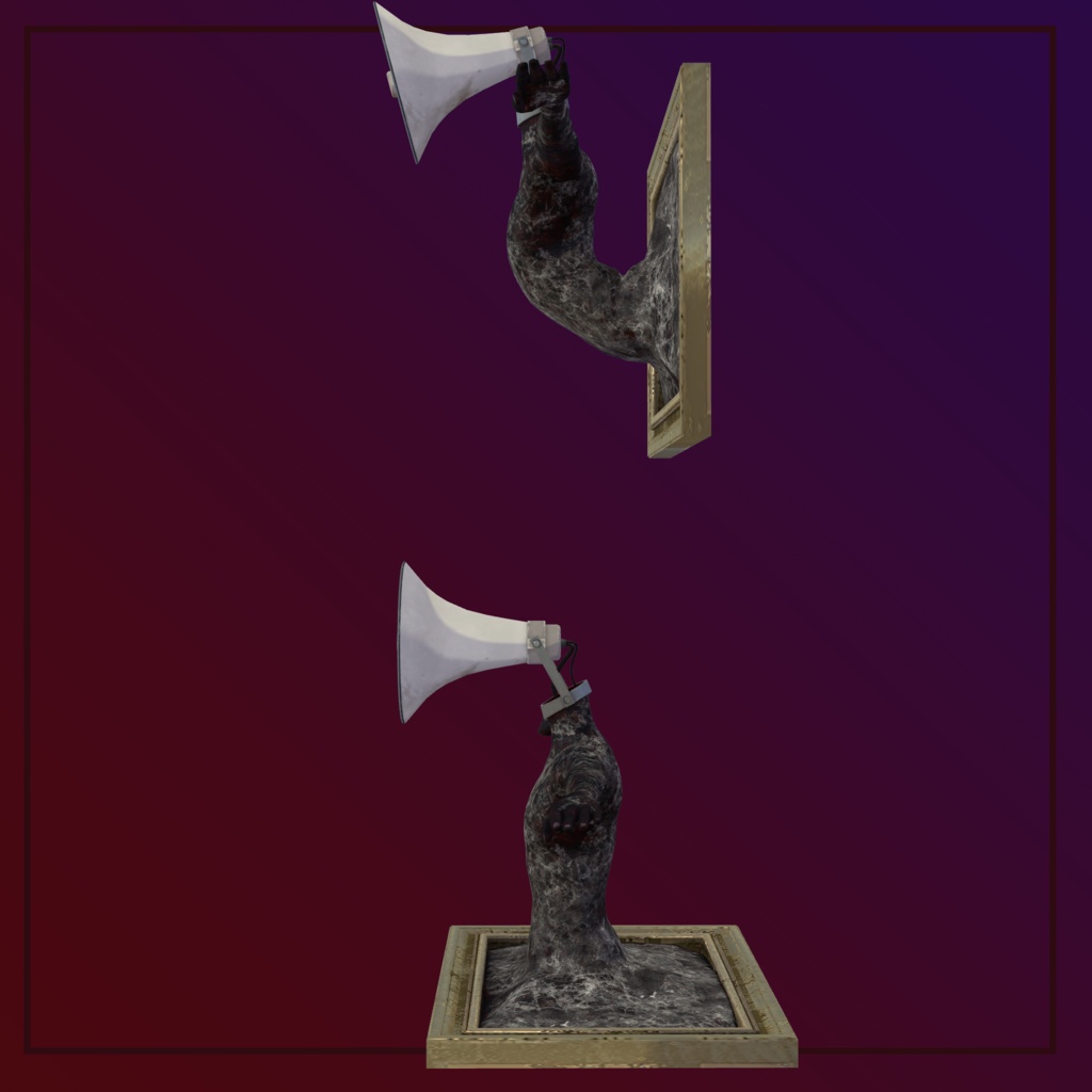 オリジナル3Dモデル「掠れ声」