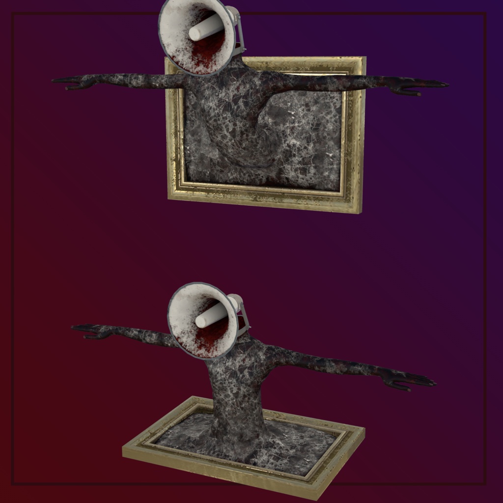 オリジナル3Dモデル「掠れ声」