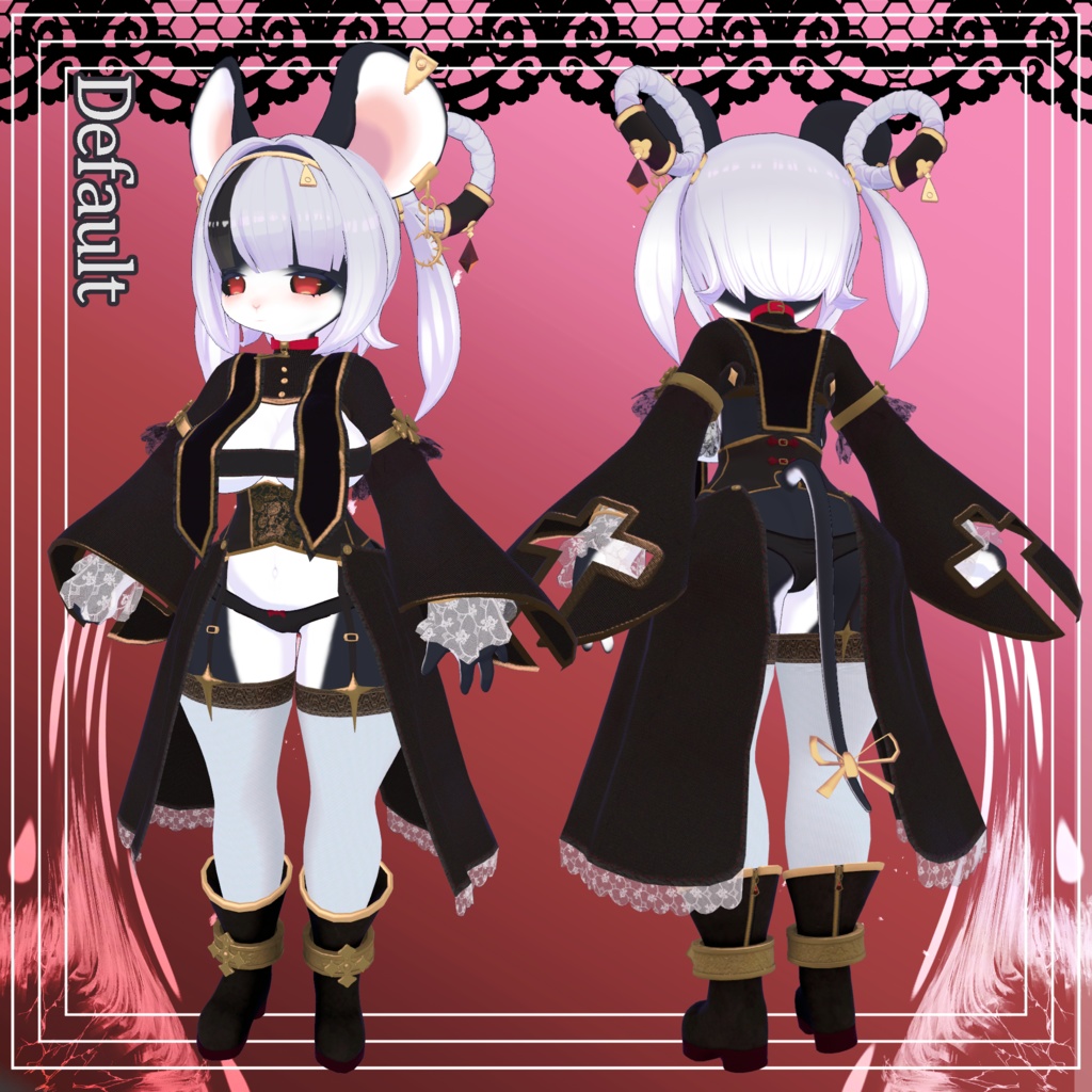 【陶姐専用衣装】ゴシック風クレリック+武器(杖+鎖)