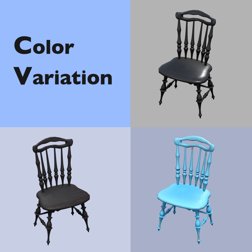 【Chair Collection】40種類(10モデル×4パターン)