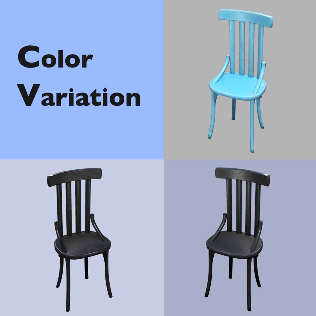 【Chair Collection】40種類(10モデル×4パターン)