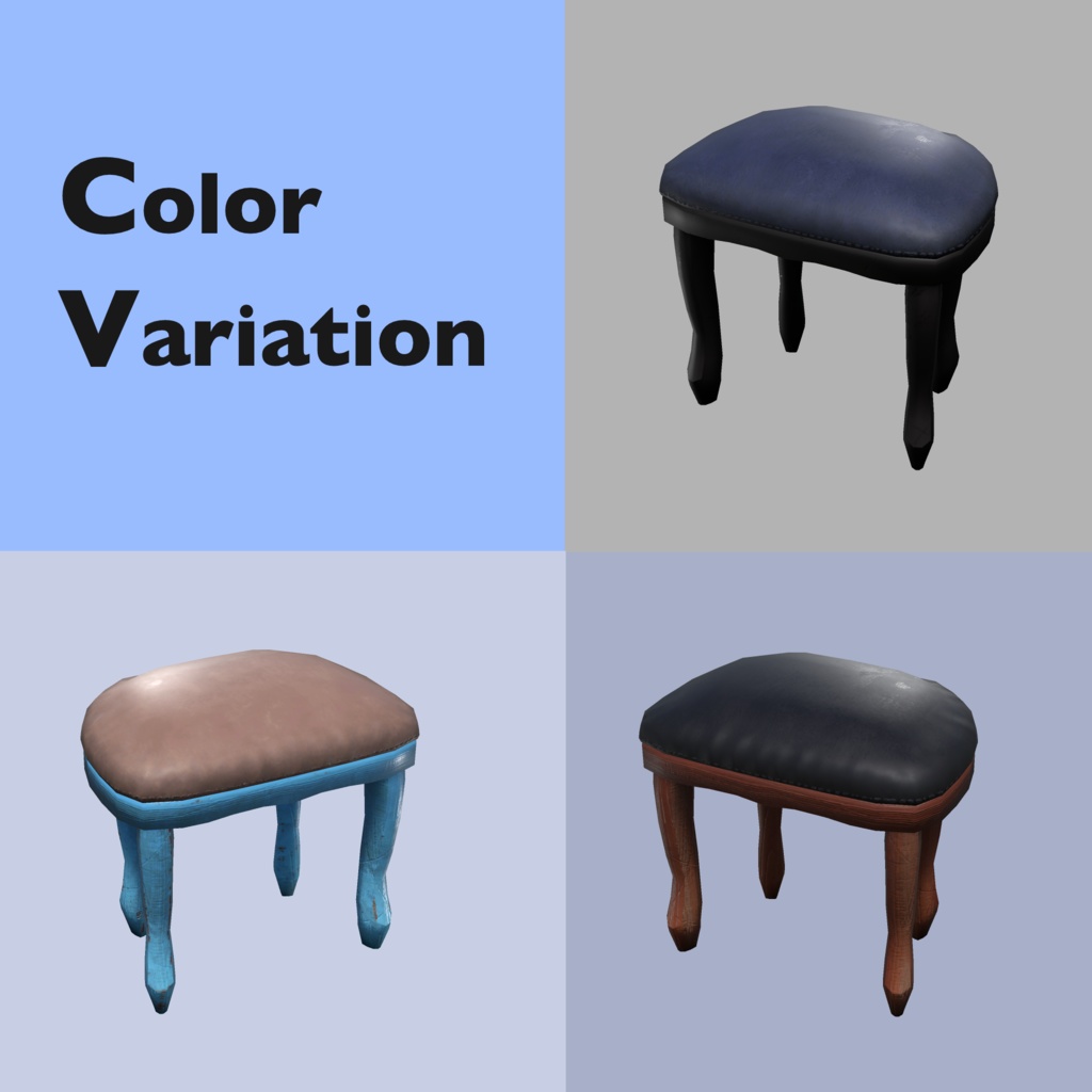 【Chair Collection】40種類(10モデル×4パターン)