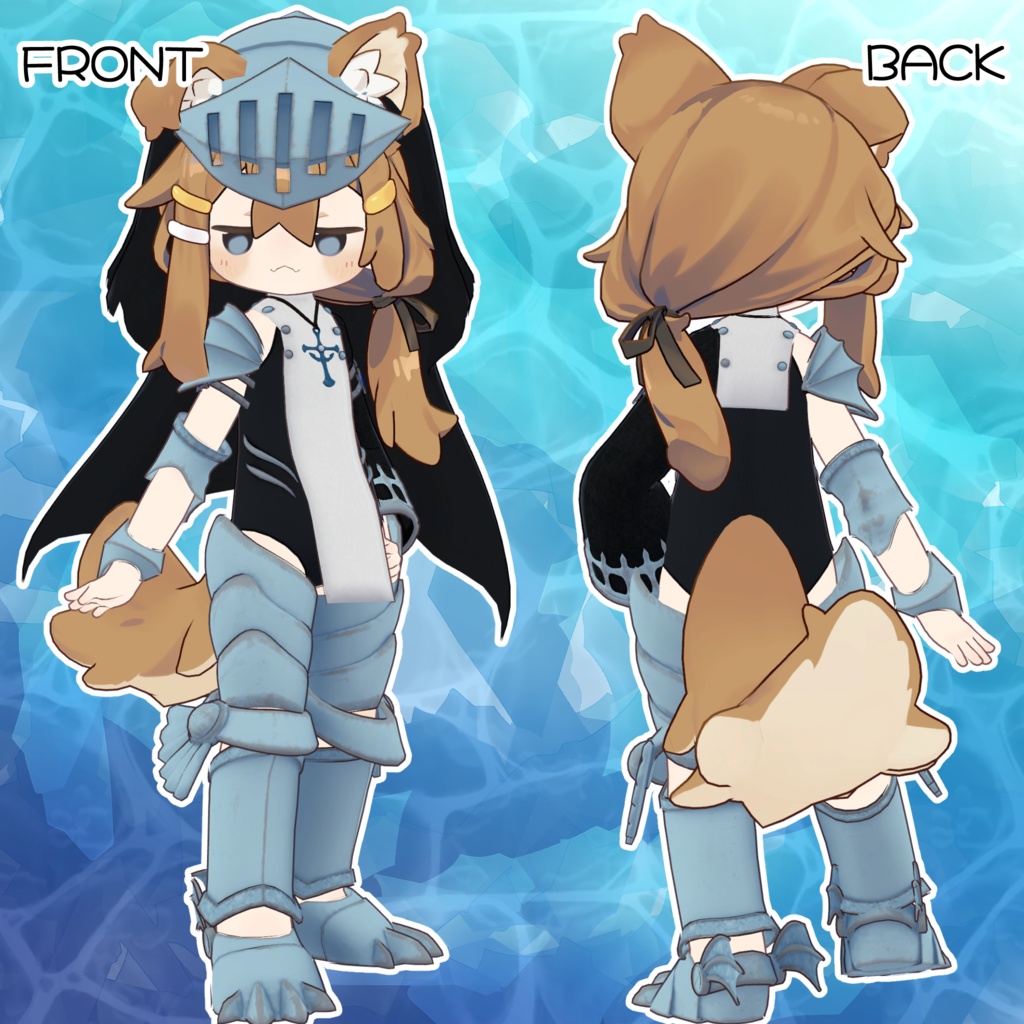 【まめひなた・キプフェル対応衣装】鎧・ワダツミの騎士/潮汐の槍