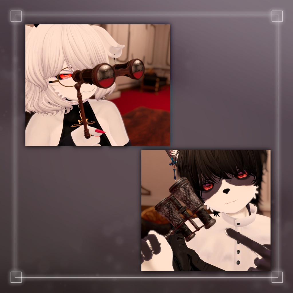 【MA対応・VRChat想定】「オペラグラス」【ズーム機能付き】