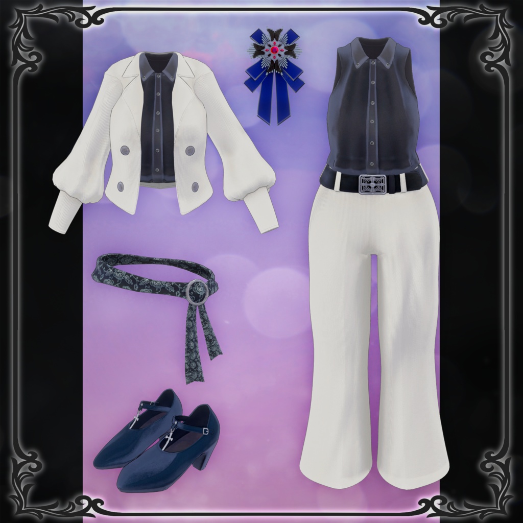 【4アバター対応】カジュアルスーツ「Cross Silhouette」